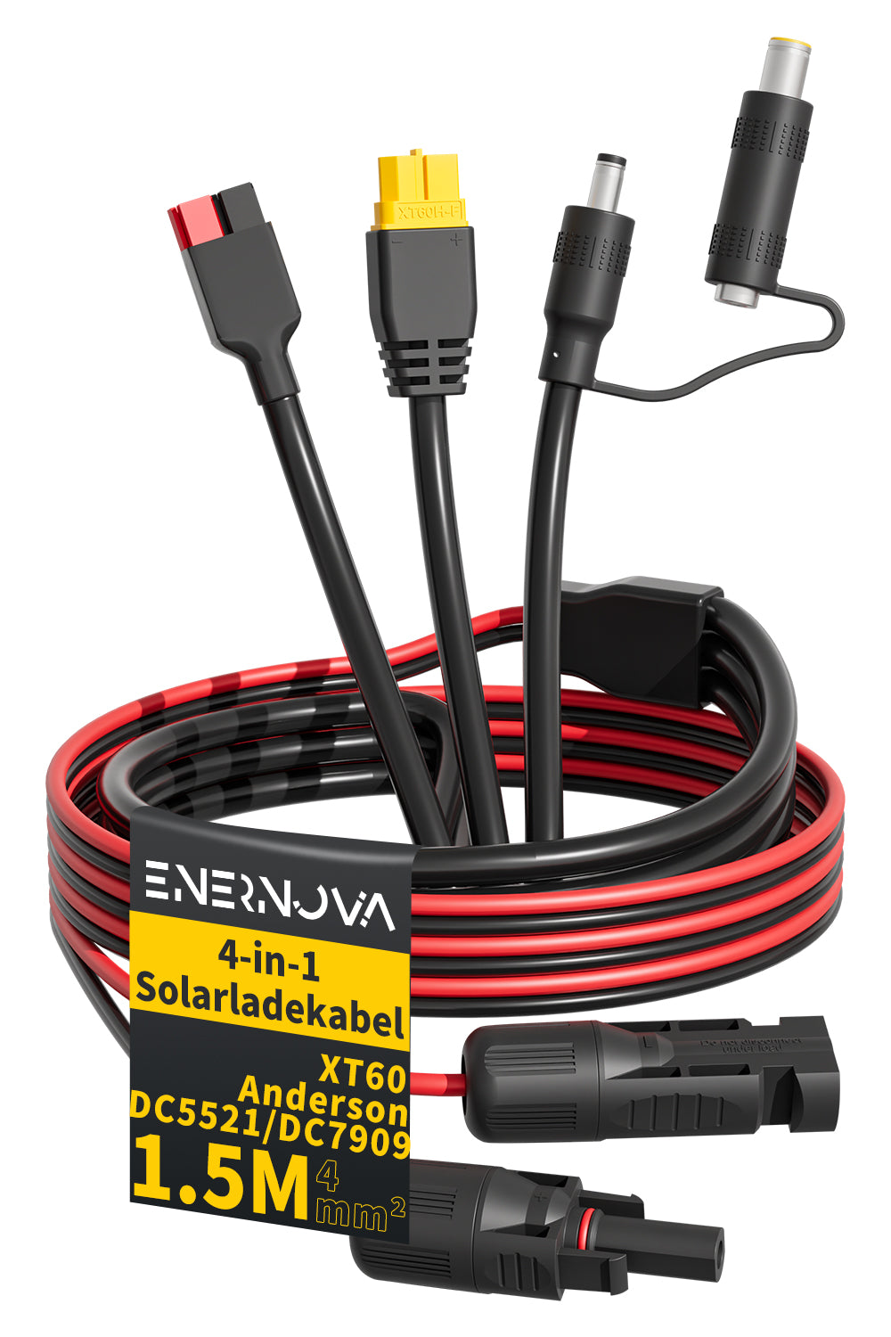 Enernova 4mm² 4-in-1 Solarladekabel