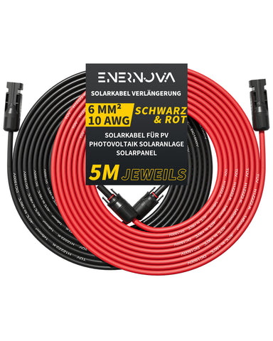 Enernova 6mm² Solar-Verlängerungskabel